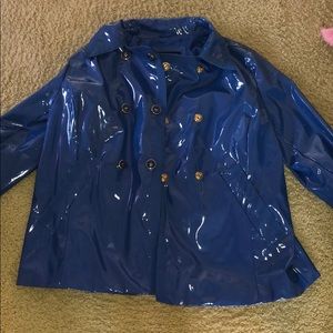 NEW YORK & COMPANY BLUE RAINCOAT
